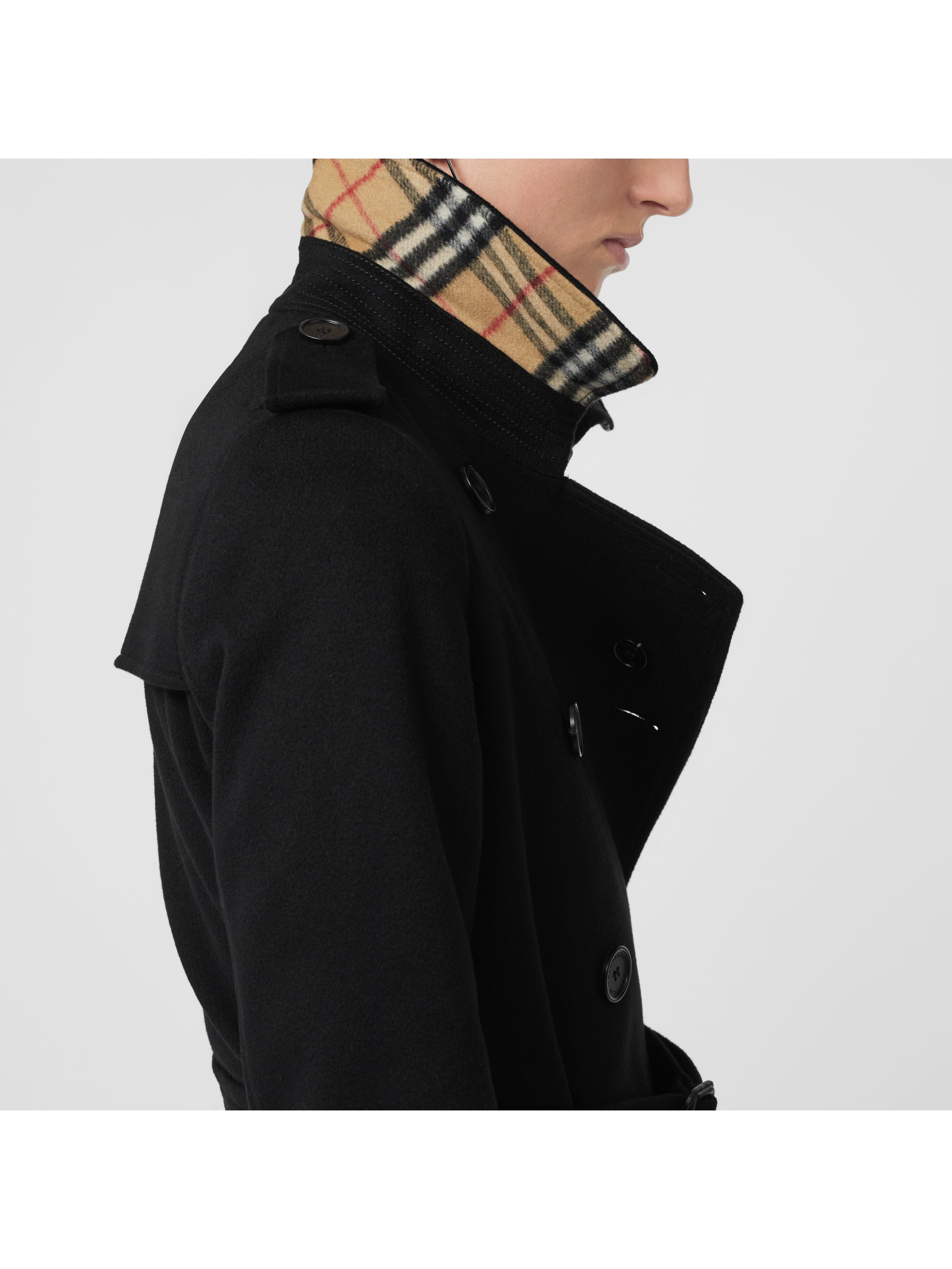 羊绒trench 风衣 (黑色) - 女士 | burberry 博柏利