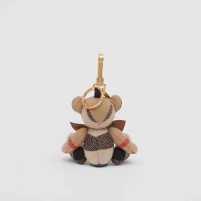 Thomas Bear Charm with Bow Tie in Archive Beige - Women | Burberry 