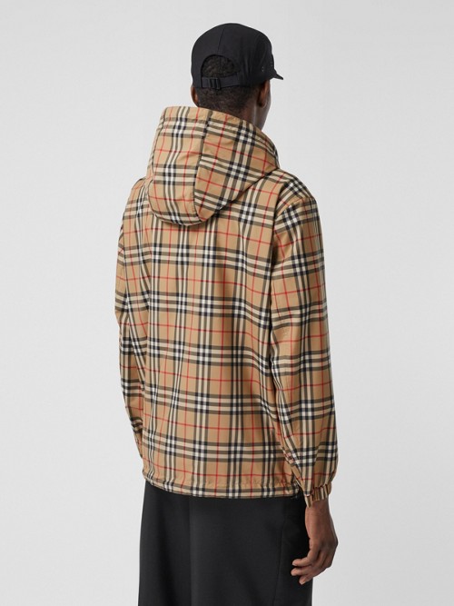 Shop Burberry Reversible Check Jacket In Archive Beige