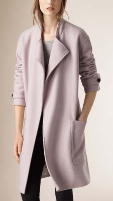 Pale orchid Wool Belted Wrap Coat - Image 2