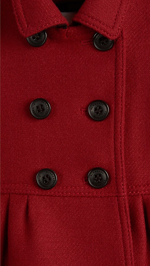 Tailored Wool Cashmere Blend Military Coat Damson | Burberry