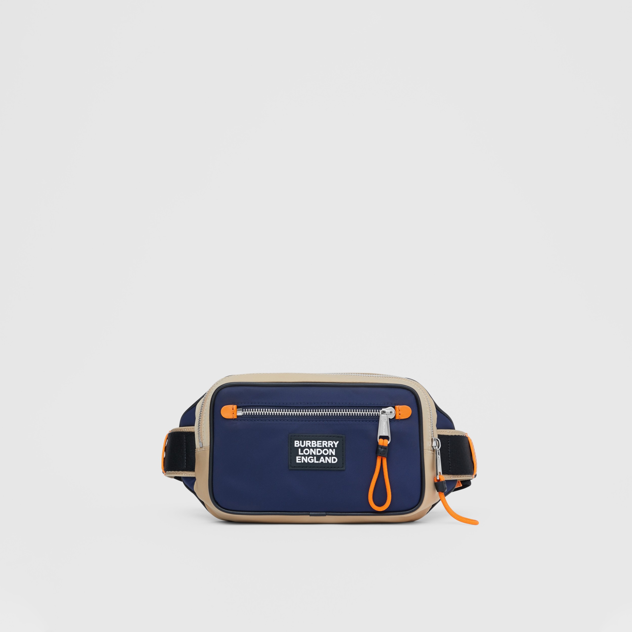 Logo Appliqué Twotone ECONYL® Bum Bag in Regency Blue/bright Orange