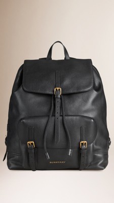 Small Grainy Leather Backpack