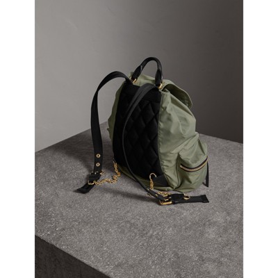 burberry the medium rucksack in technical nylon and leather