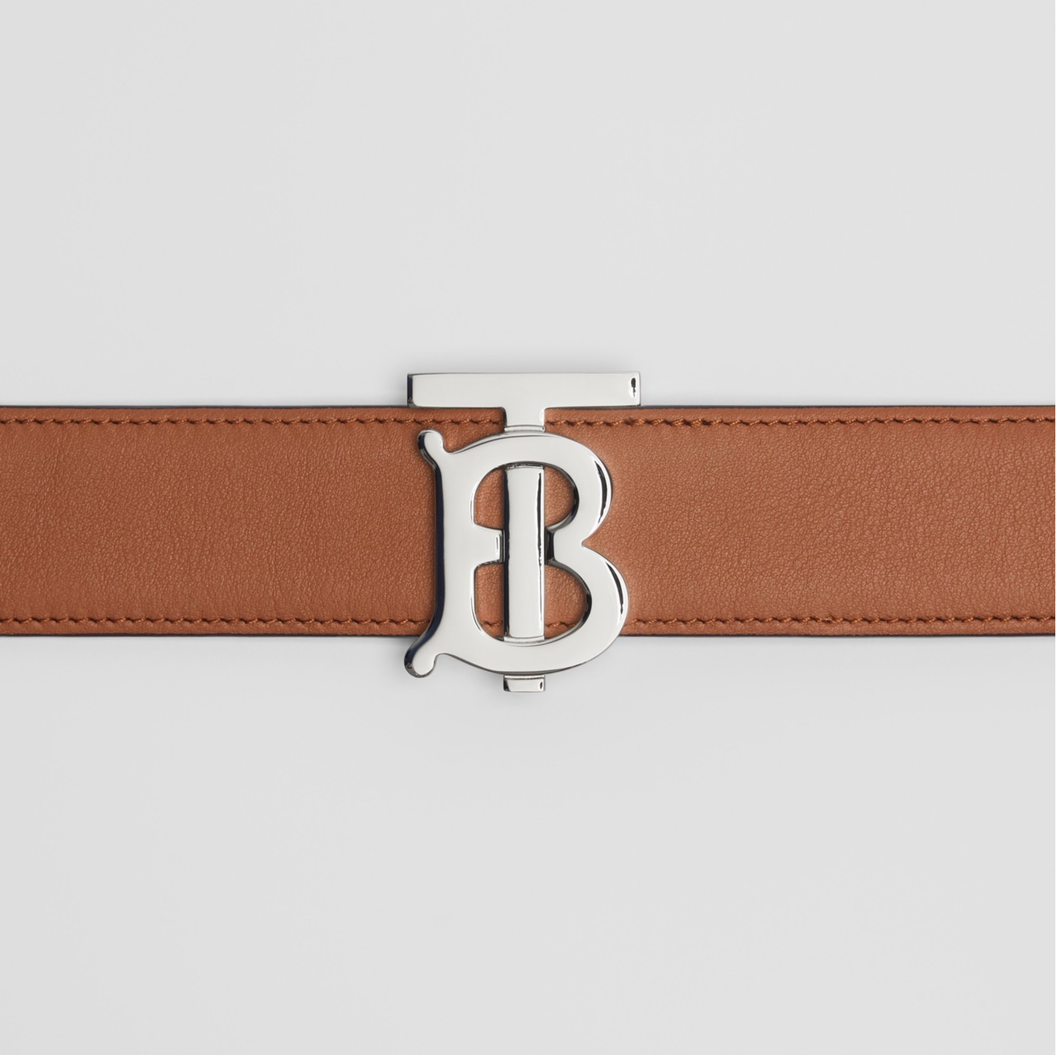 Burberry Reversible Monogram Buckle Check Belt - Brown