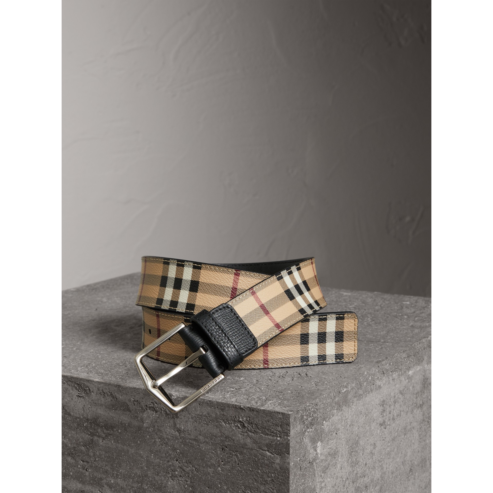 mens burberry checked belt
