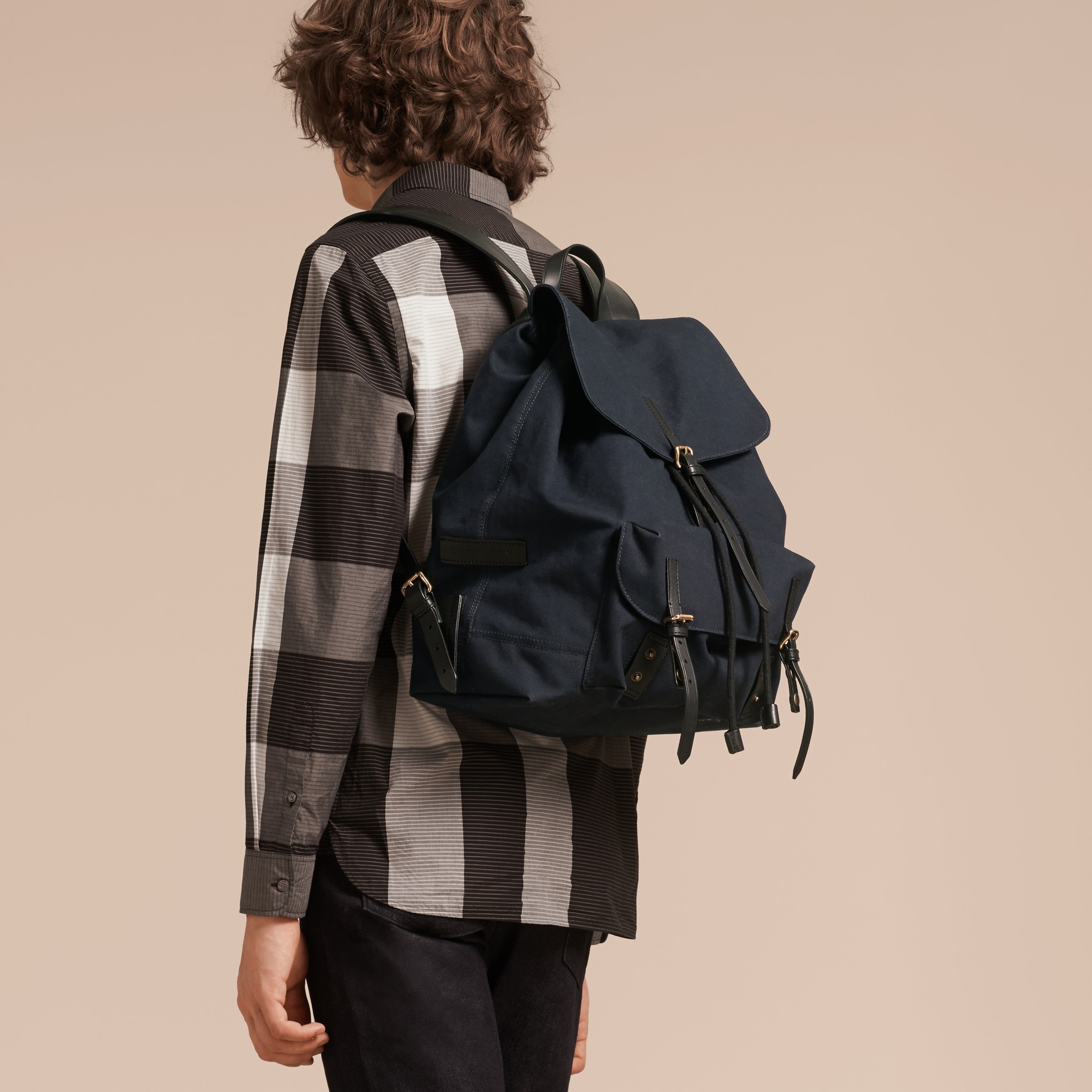 Cotton Canvas Backpack Burberry