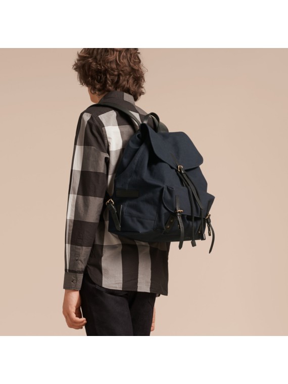 Cotton Canvas Backpack Burberry