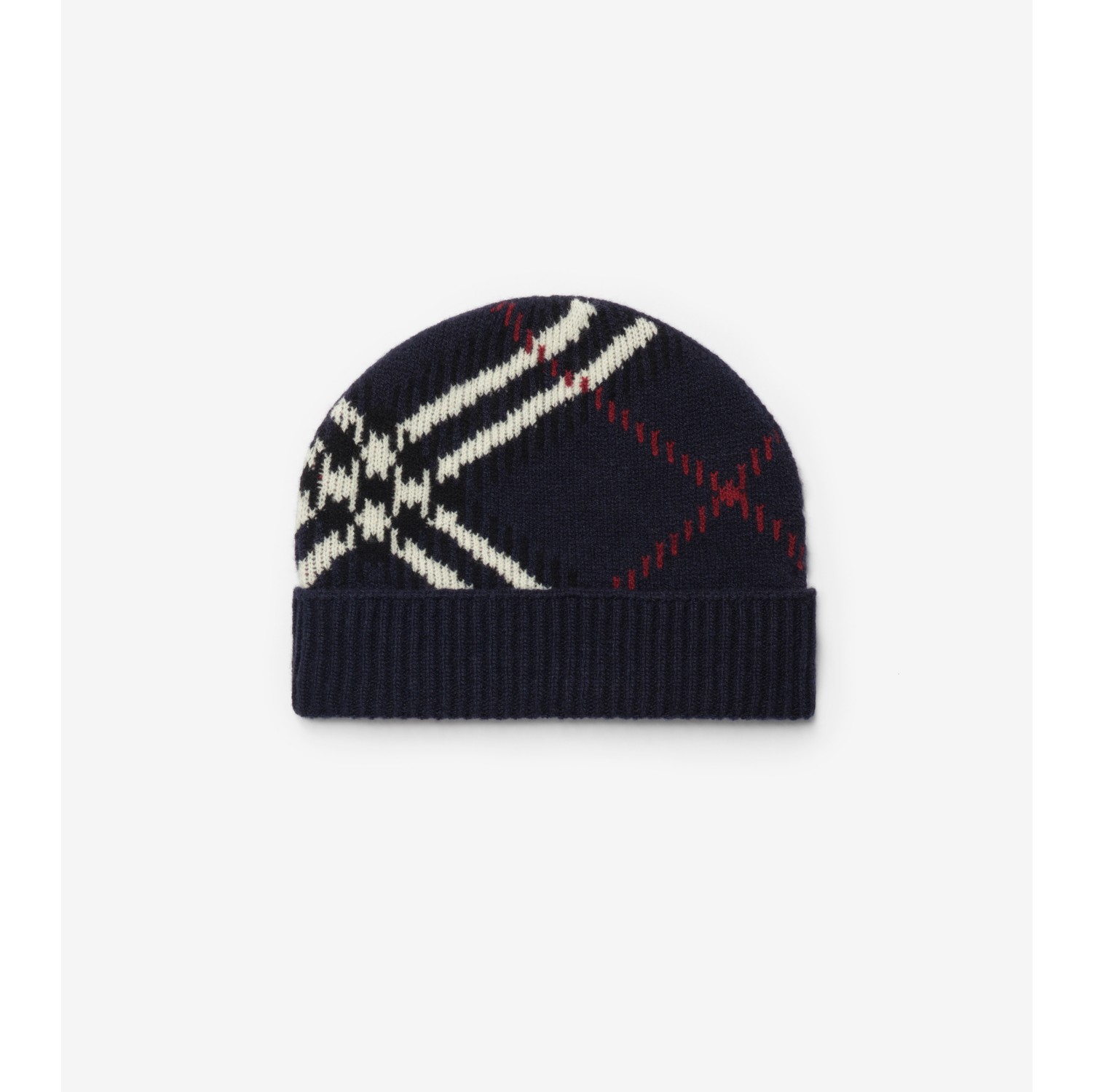 Check Cashmere Blend Beanie