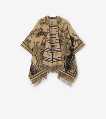 Reversible Etched Knight Wool Cape Archive ®