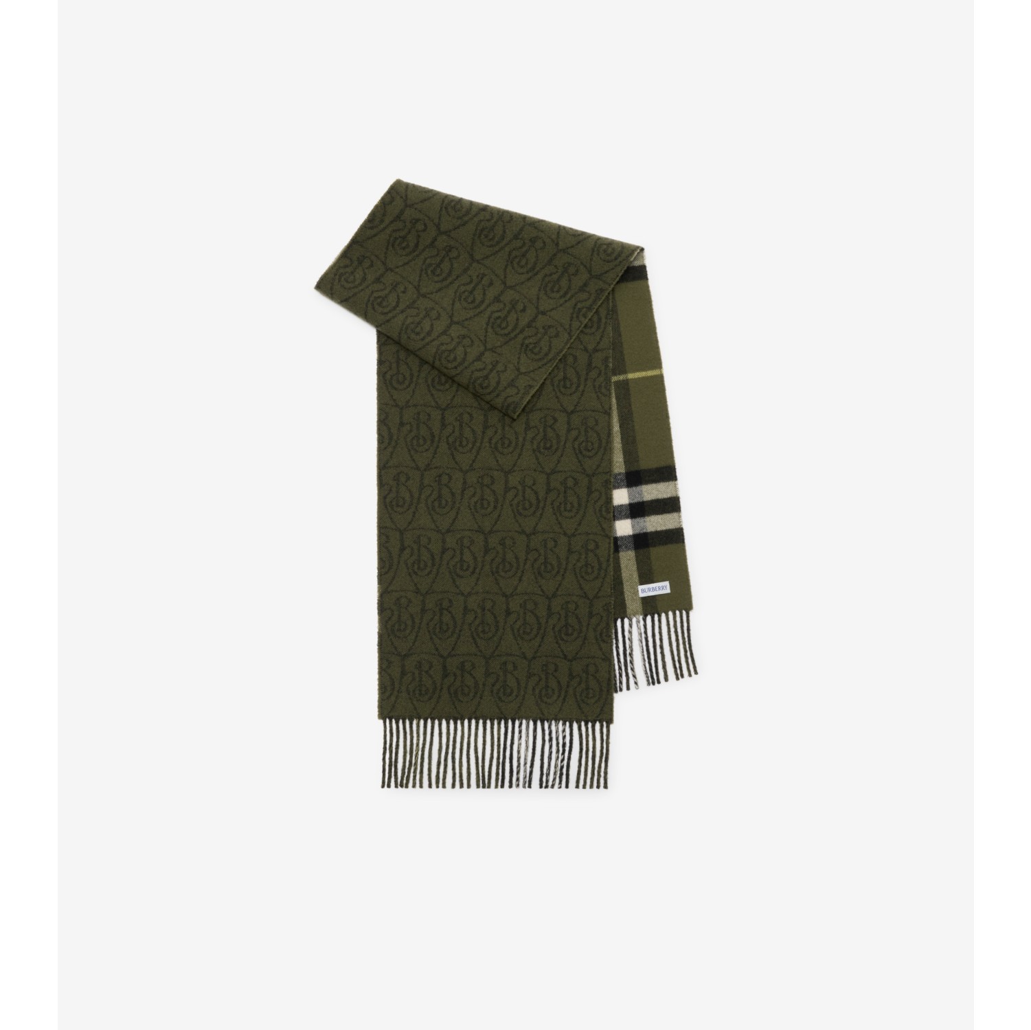 Reversible B Shield Cashmere Scarf