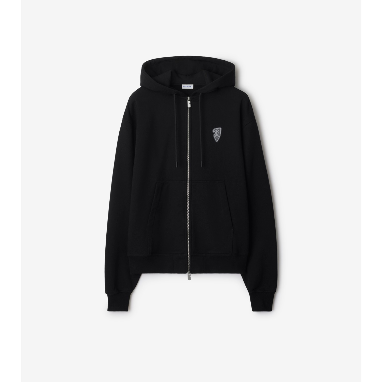 EKD Cotton Zip Hoodie in Black Men Burberry Official