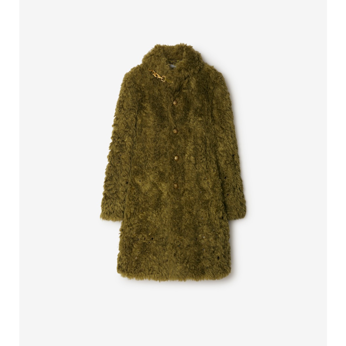 Shop Burberry Faux Fur Coat In Acre