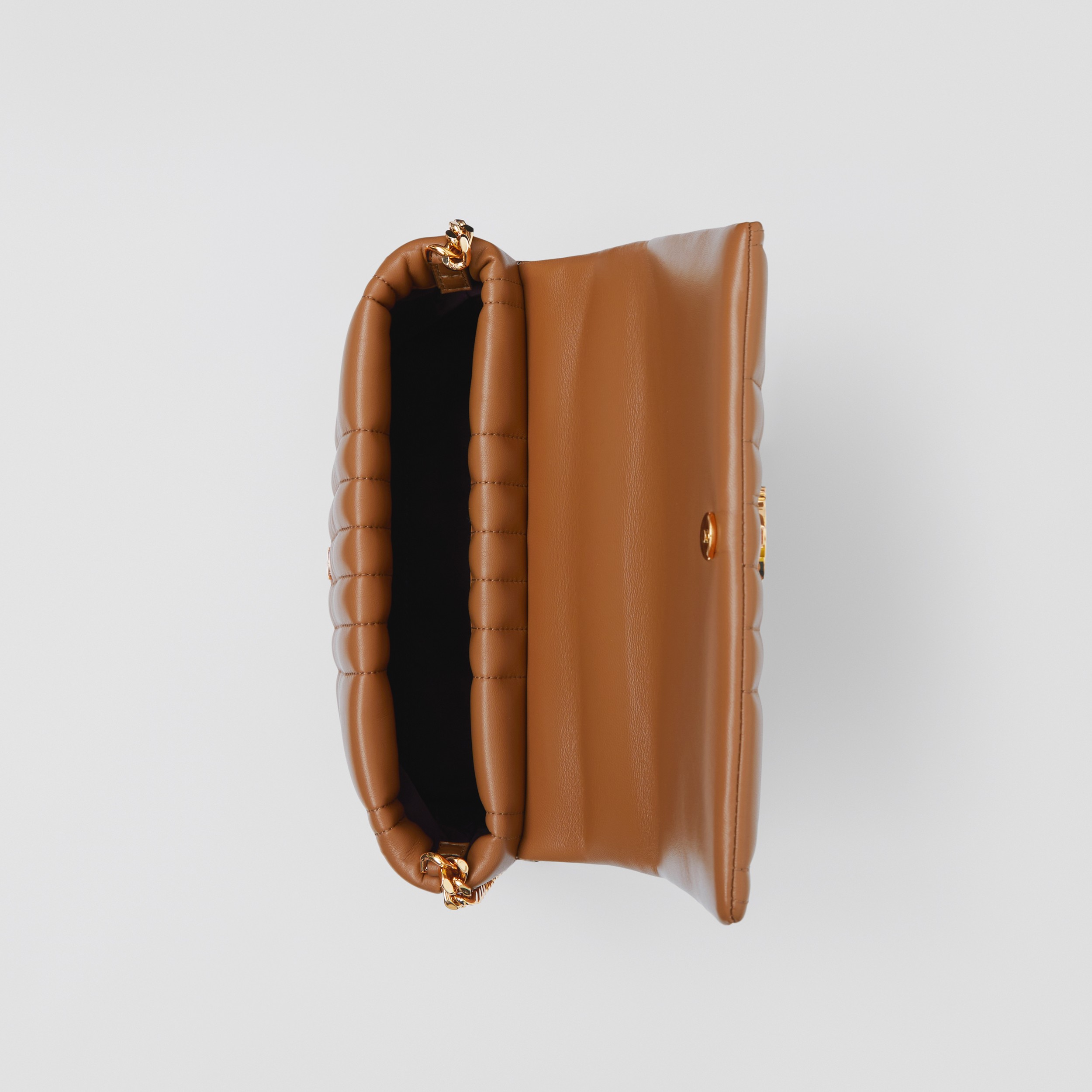 Bolsa satchel Lola de couro de cordeiro em relevo - Pequena (Bordo Marrom) - Mulheres | Burberry® oficial - 3