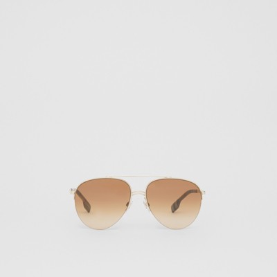 burberry metal aviator sunglasses