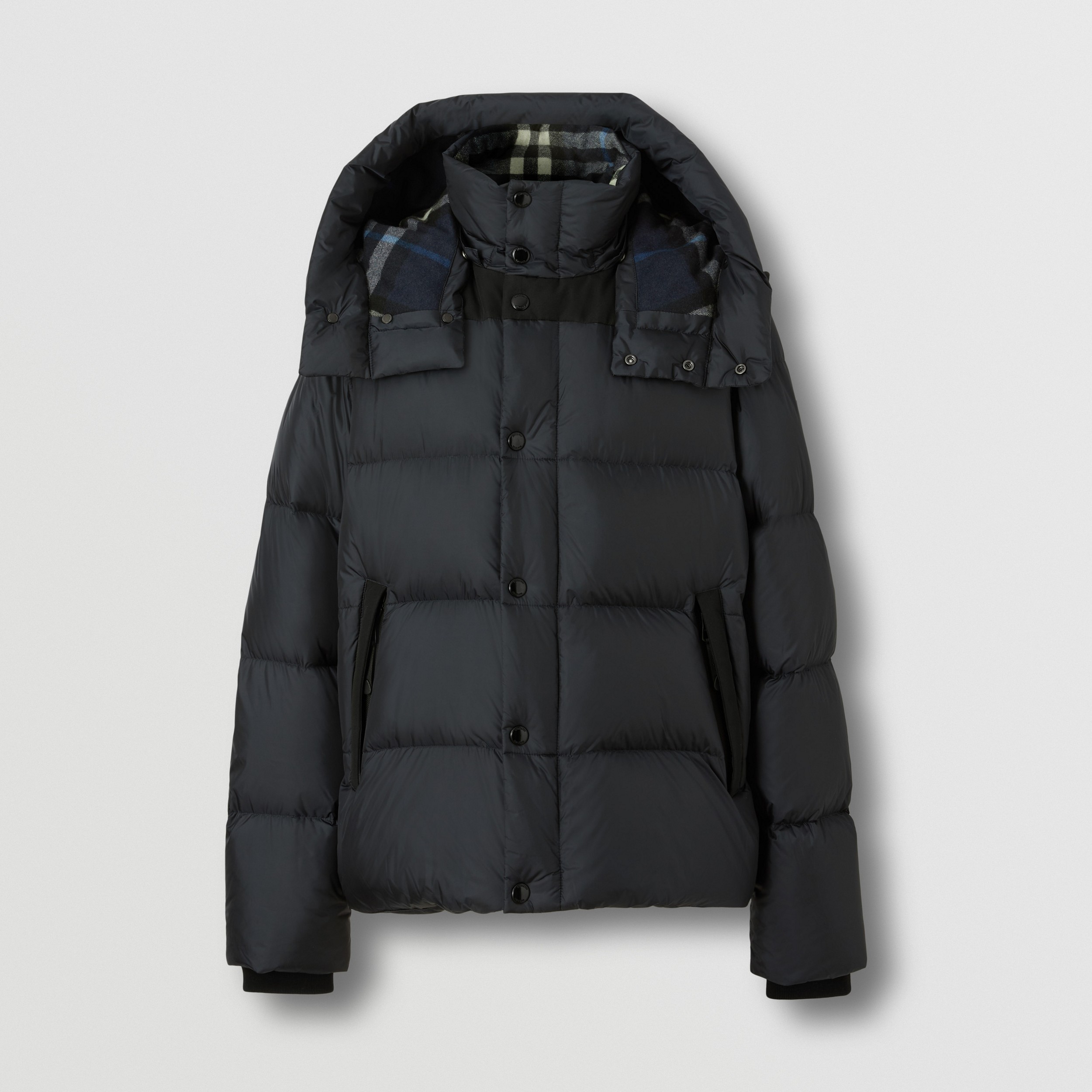 Detachable Sleeve Hooded Puffer Jacket in Navy - Men | Burberry® Official - 4