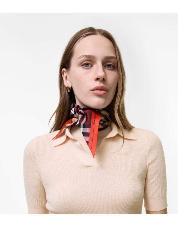 ウィメンズ シルク、ウール、カシミアスカーフ | Burberry® 公式サイト