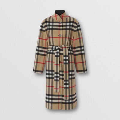burberry checked coat