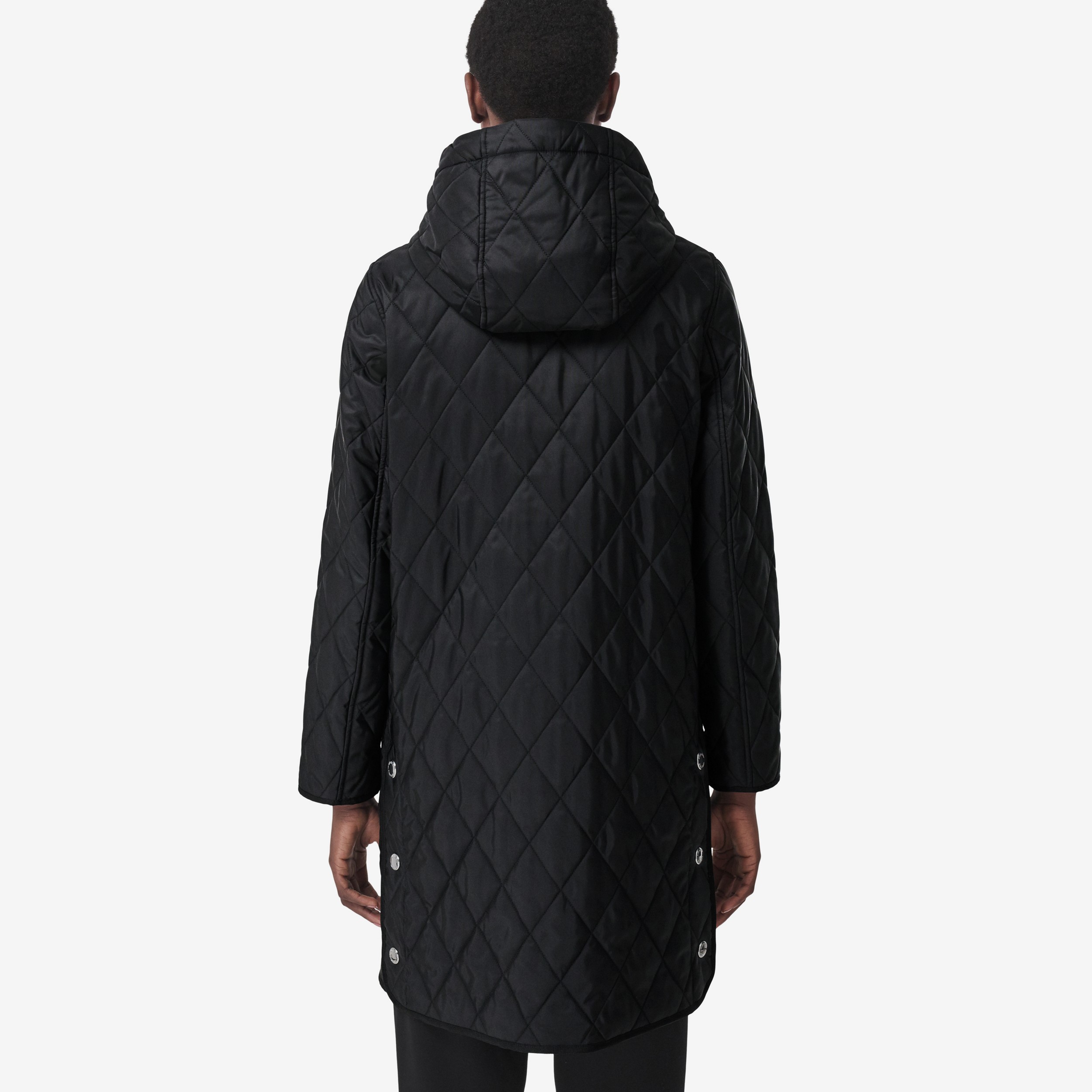 ダイアモンドキルティング サーモレギュレーテッド フーデッドコート (ブラック) - ウィメンズ | Burberry®公式サイト ダイアモンドキルティング サーモレギュレーテッド フーデッドコート (ブラック) - ウィメンズ | Burberry®公式サイト