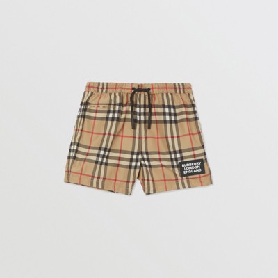 burberry logo shorts