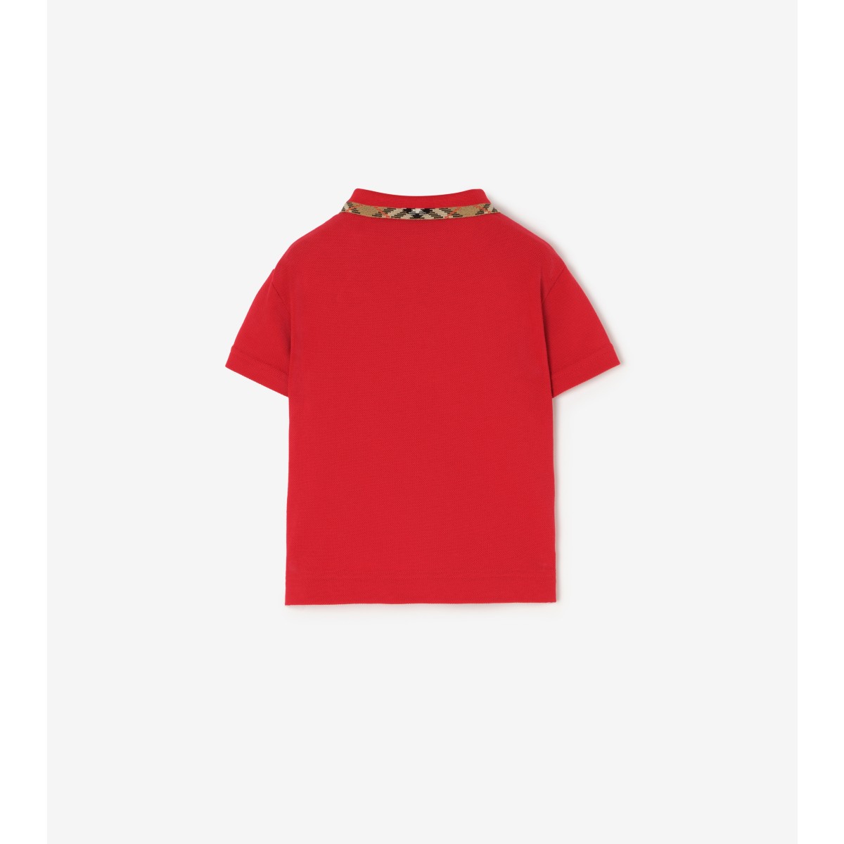  Check Collar Cotton Polo Shirt