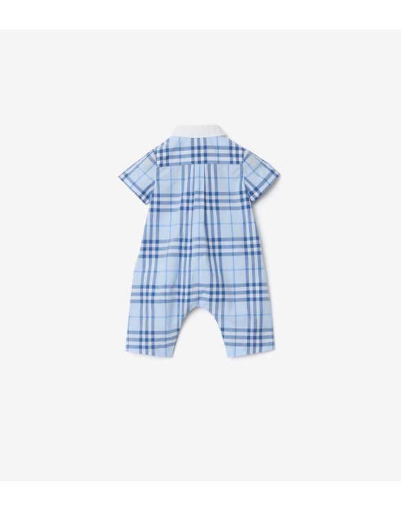 Check Cotton Playsuit