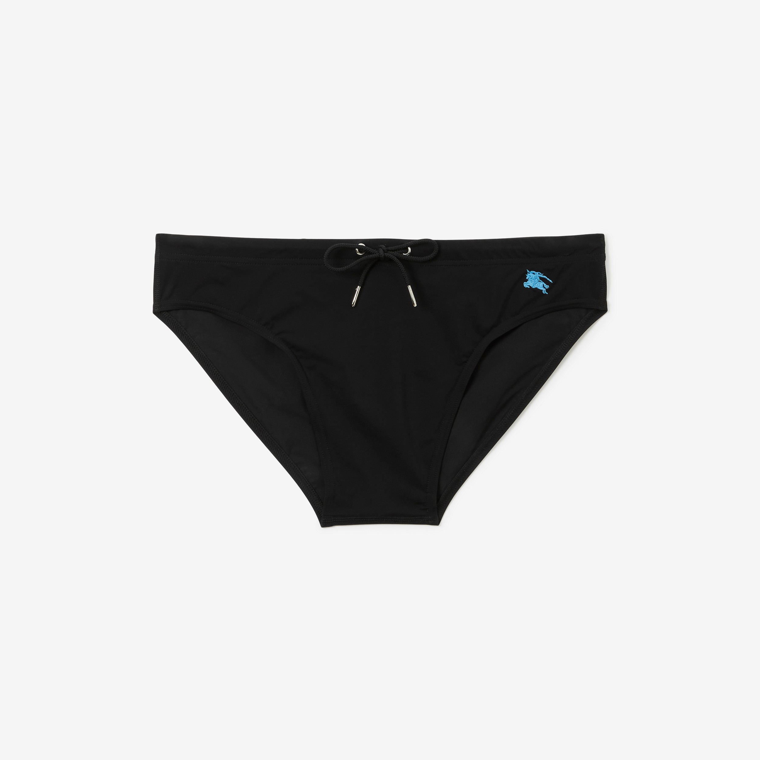 马术骑士徽标抽绳式三角游泳裤 (黑色) - 男士 | Burberry® 博柏利官网 - 1