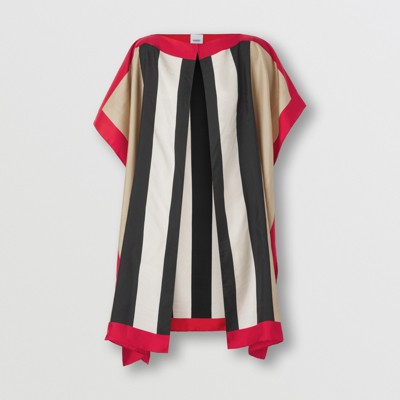 BURBERRY - バーバリーBURBERRY Icon Stripe Silk Pussy-bow Blouse