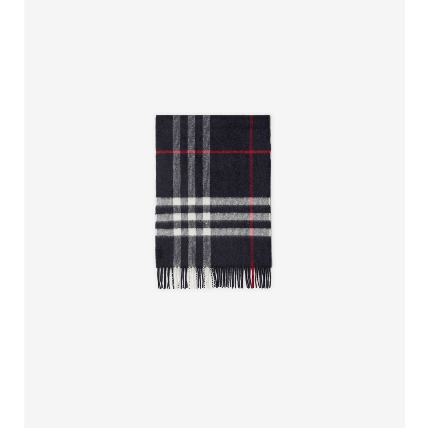 チェック カシミアスカーフ (ネイビー) | Burberry®公式サイト