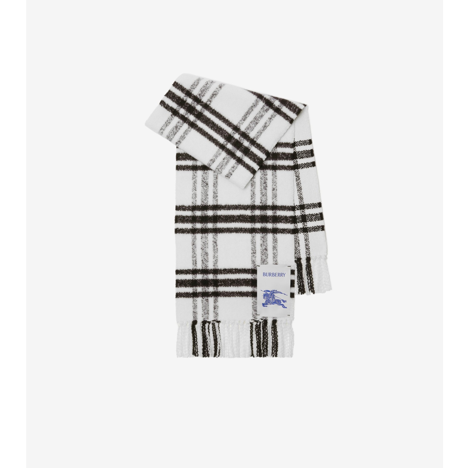 Check Wool Scarf in Otter - Men | Burberry® Official
