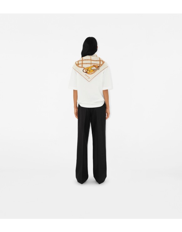 Chain Check Silk Scarf