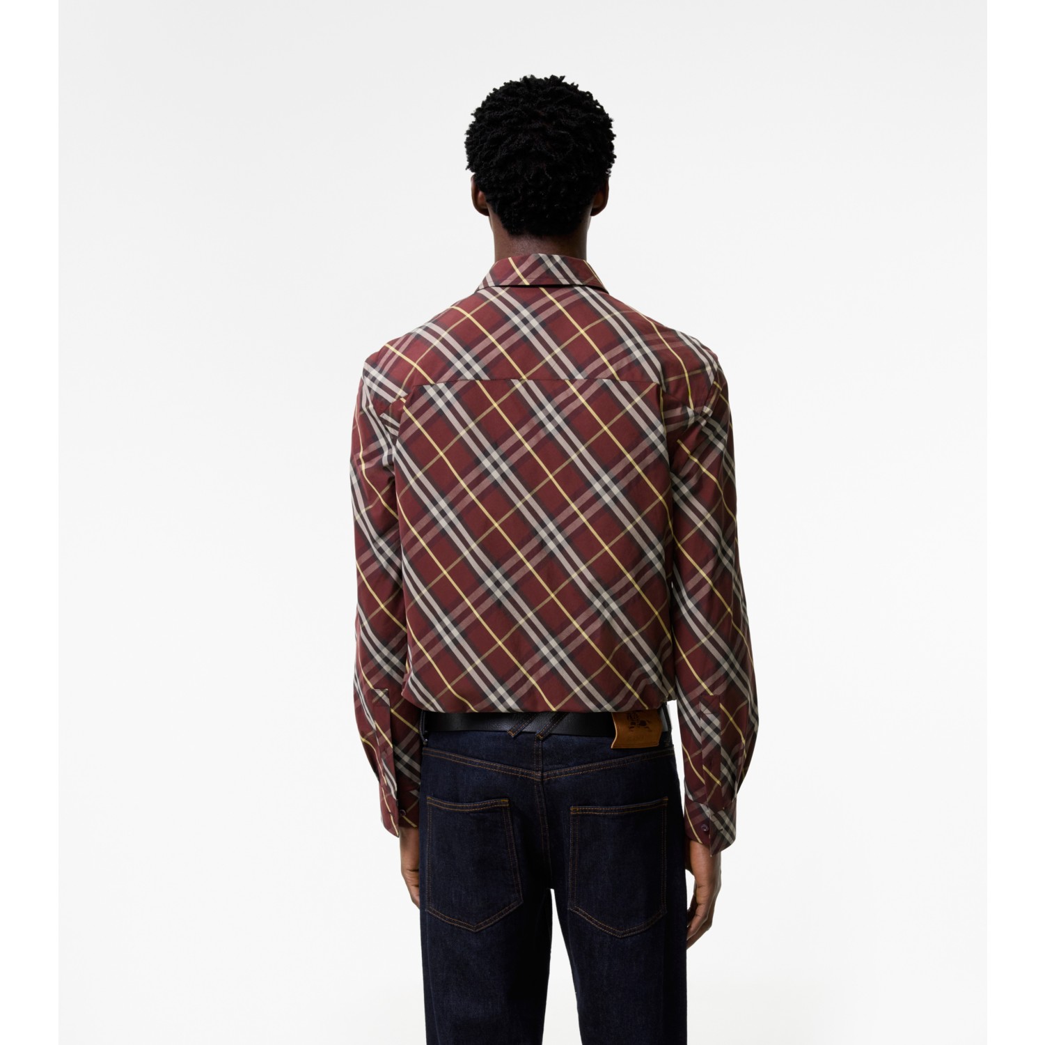 Classic Fit Check Cotton Shirt in Vineyard red - Men | Burberry® Official
