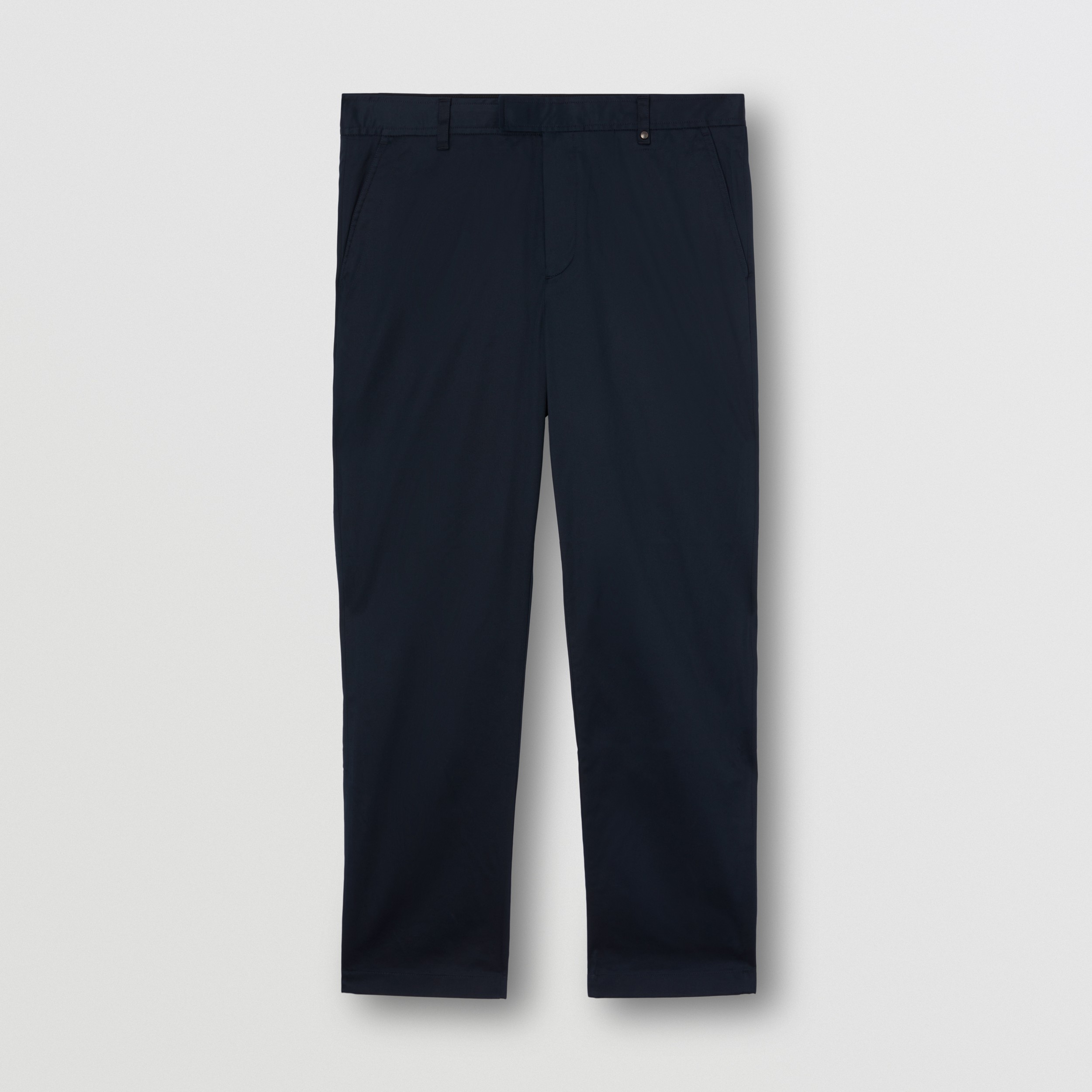 Calças chino de algodão stretch com monograma e corte slim (Azul Carvão) - Homens | Burberry® oficial - 4