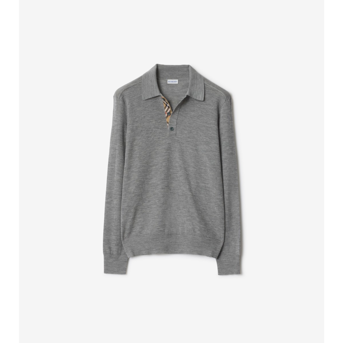  Check Long-sleeve Polo Shirt
