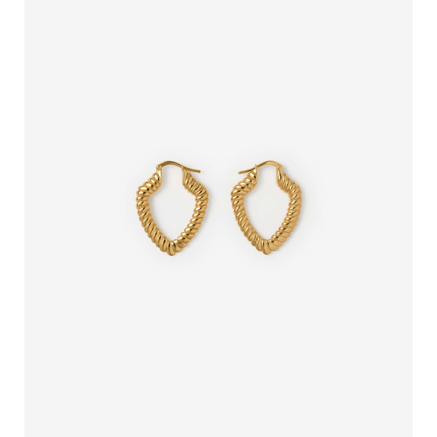 Small Shield Twisted Hoop Earrings​