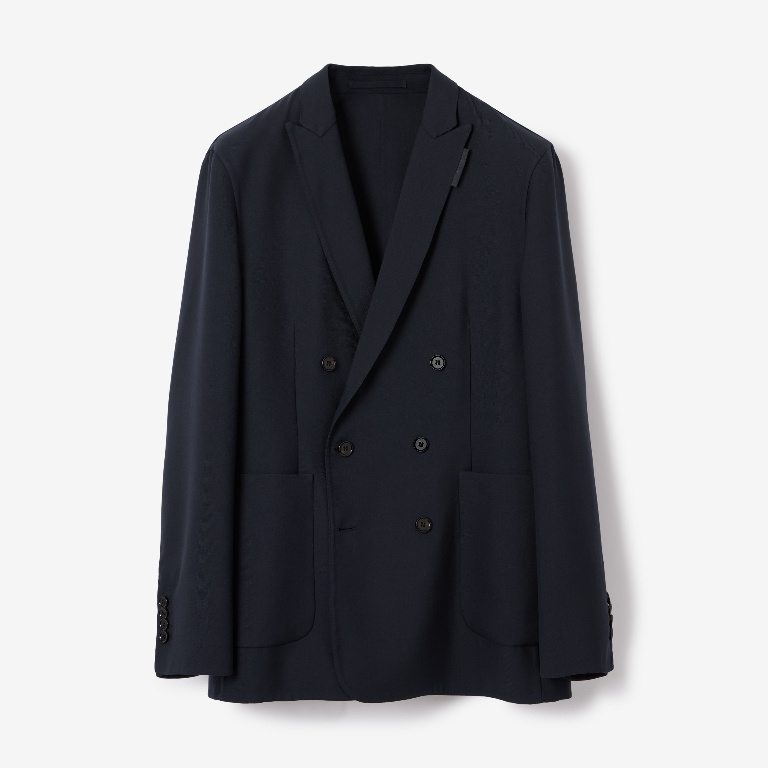 Slim Fit Wool Tailored Jacket in Smoked Navy - Men | Burberry® Official - 1