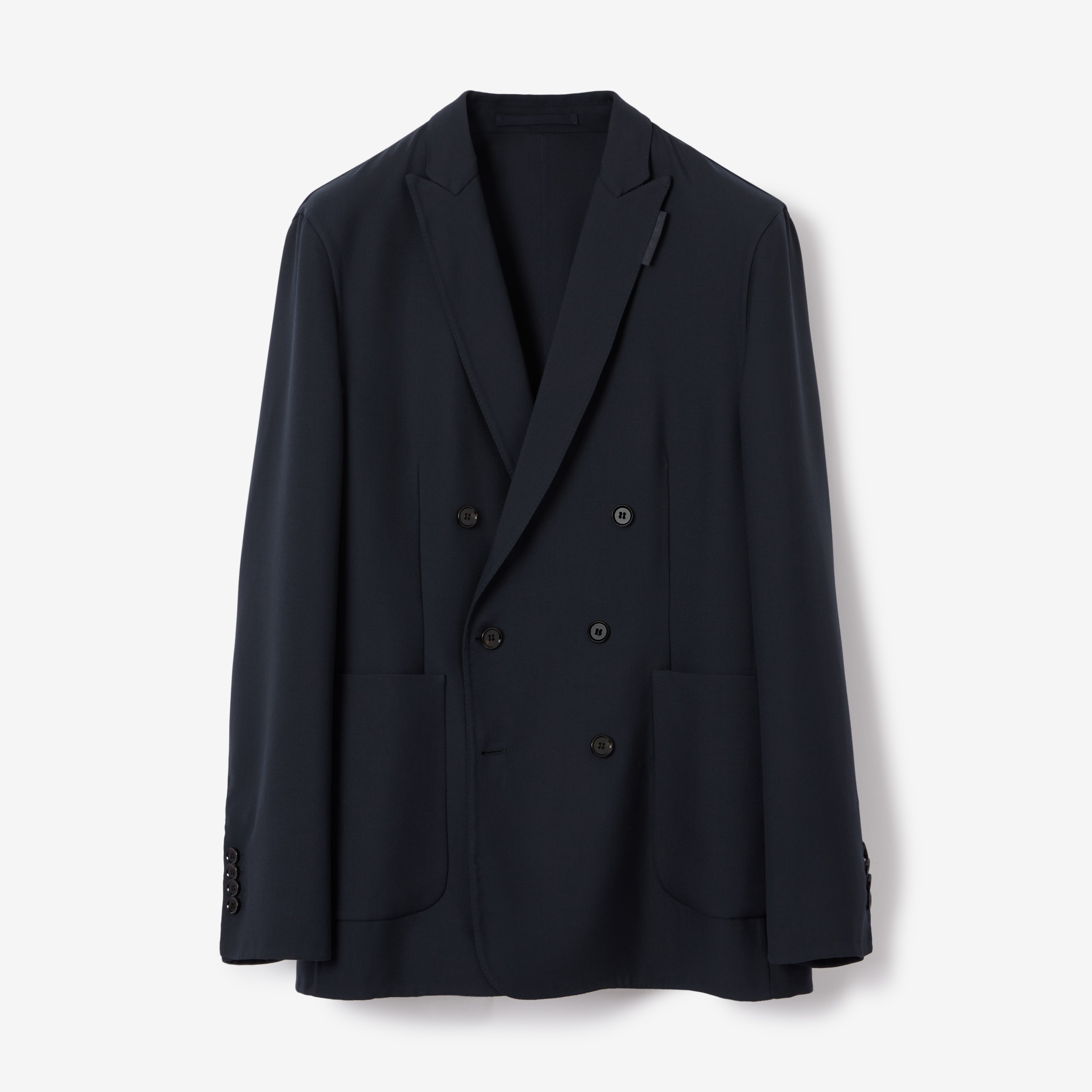 Slim Fit Wool Tailored Jacket in Smoked Navy - Men | Burberry® Official