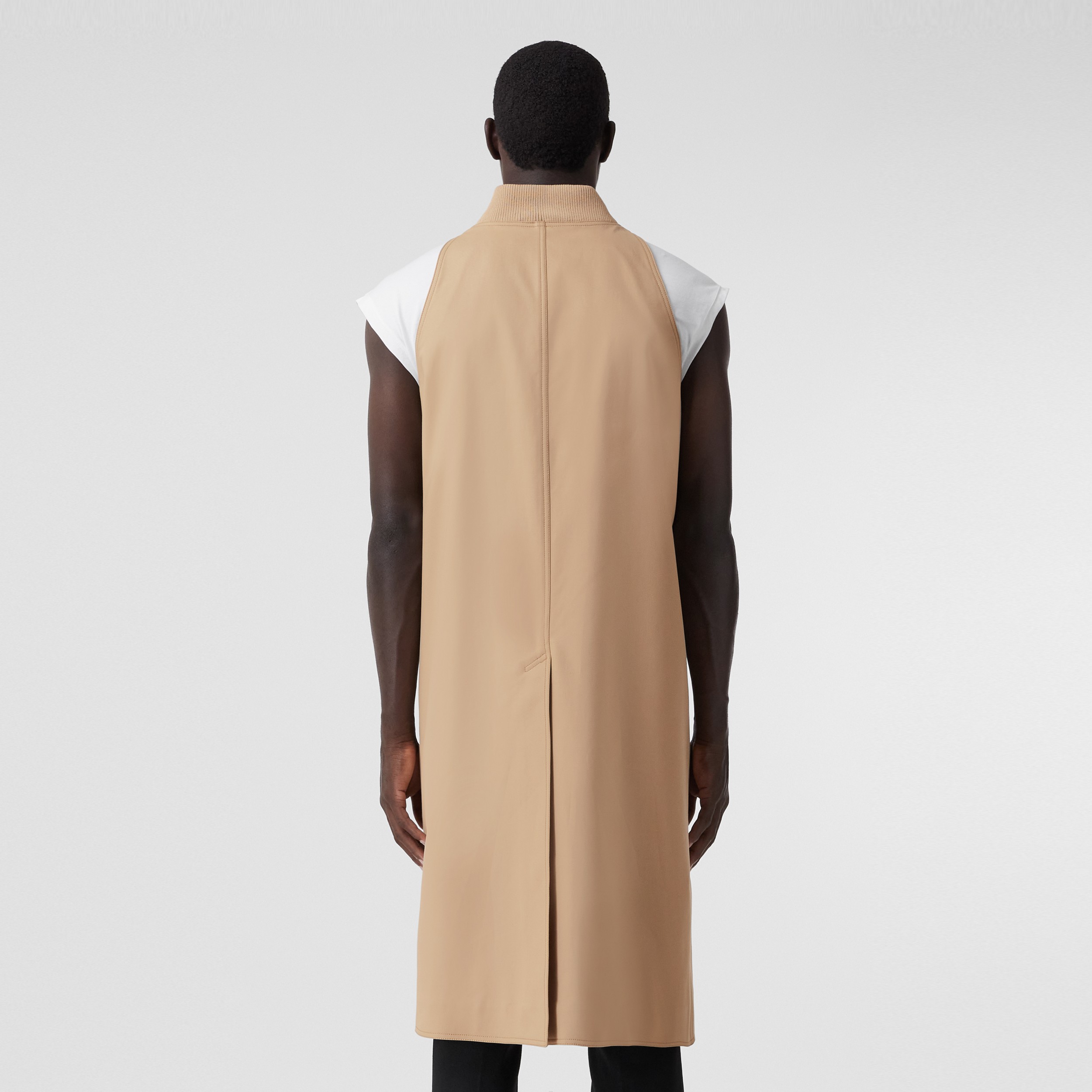 Sleeveless Cotton Gabardine Car Coat in Soft Fawn - Men | Burberry® Official - 3