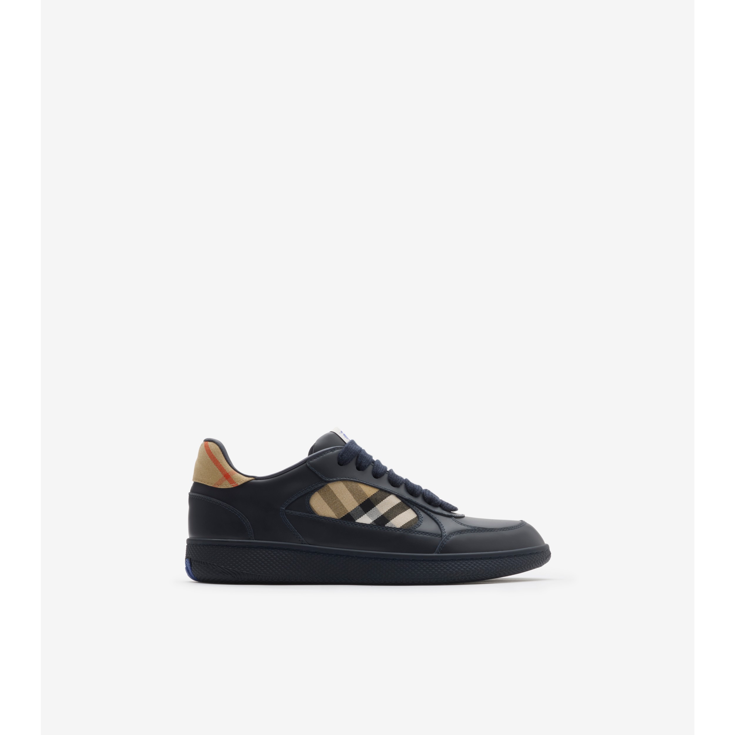 ★関税込み★ Burberry Leather Check Terrace Sneakers Burberry Terrace Check Cotton Low-Top Sneakers | Neiman Marcus
