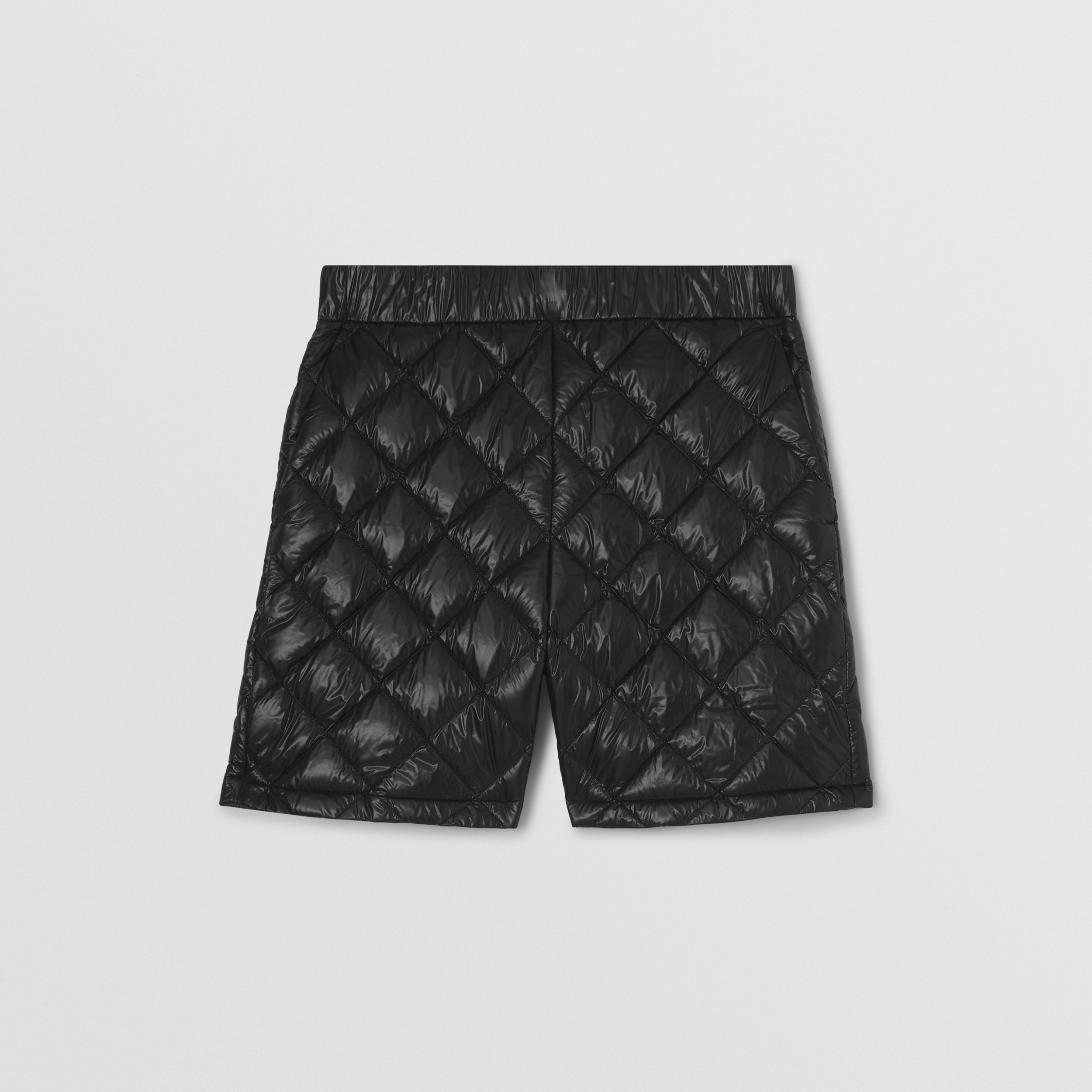 Diamond Quilted Nylon Shorts in Black - Men | Burberry® Official - 4