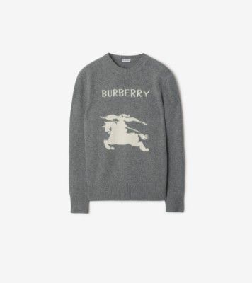Knight Wool Cashmere Sweater in Grey - Men | Burberry® Official