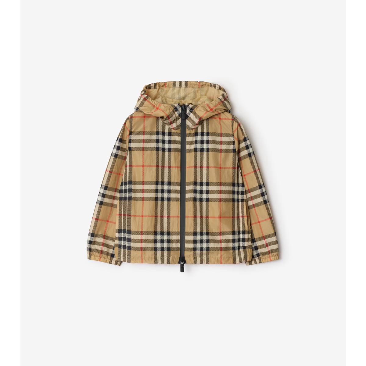  Check Nylon Hooded Jacket