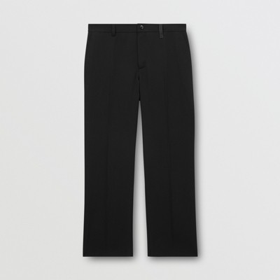 mens wide leg wool trousers