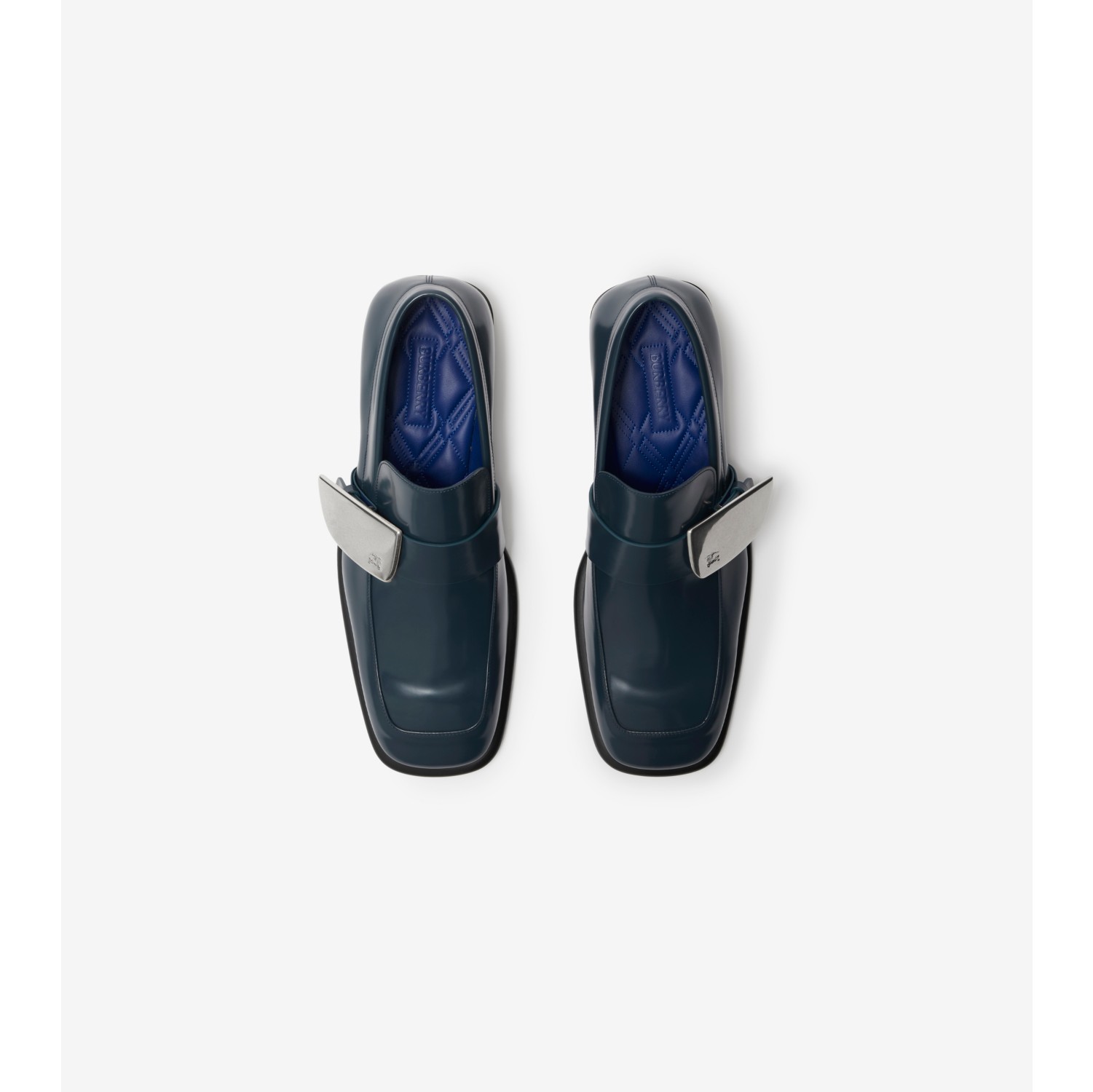 Leather Shield Loafers