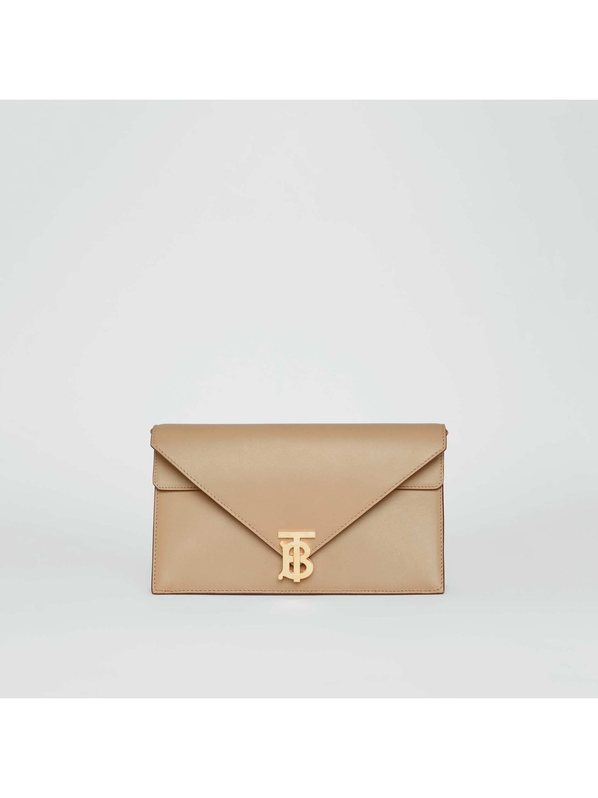 tb 小号专属标识皮革信封手拿包