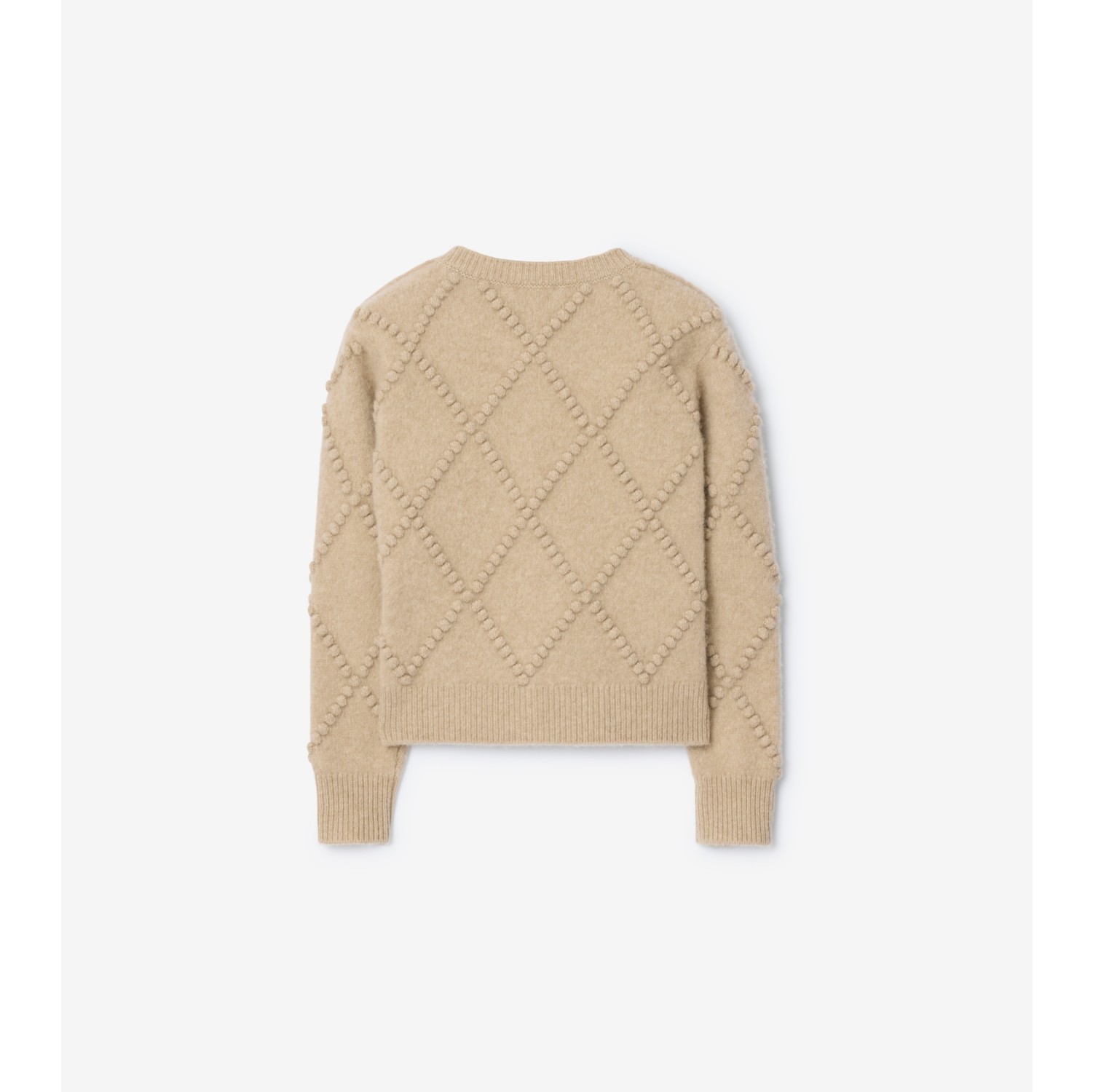 Check Bow Wool Cashmere Cardigan