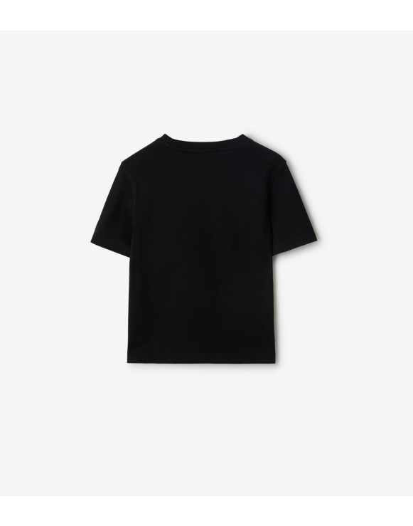 T-shirt en coton avec étiquette Check