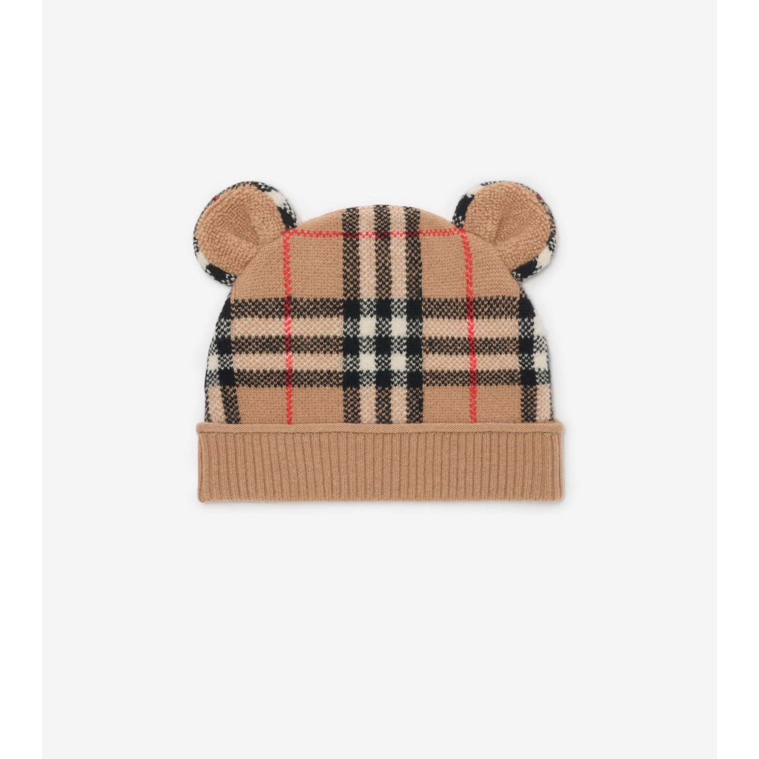 Bonnet Teddy en laine et cachemire Check