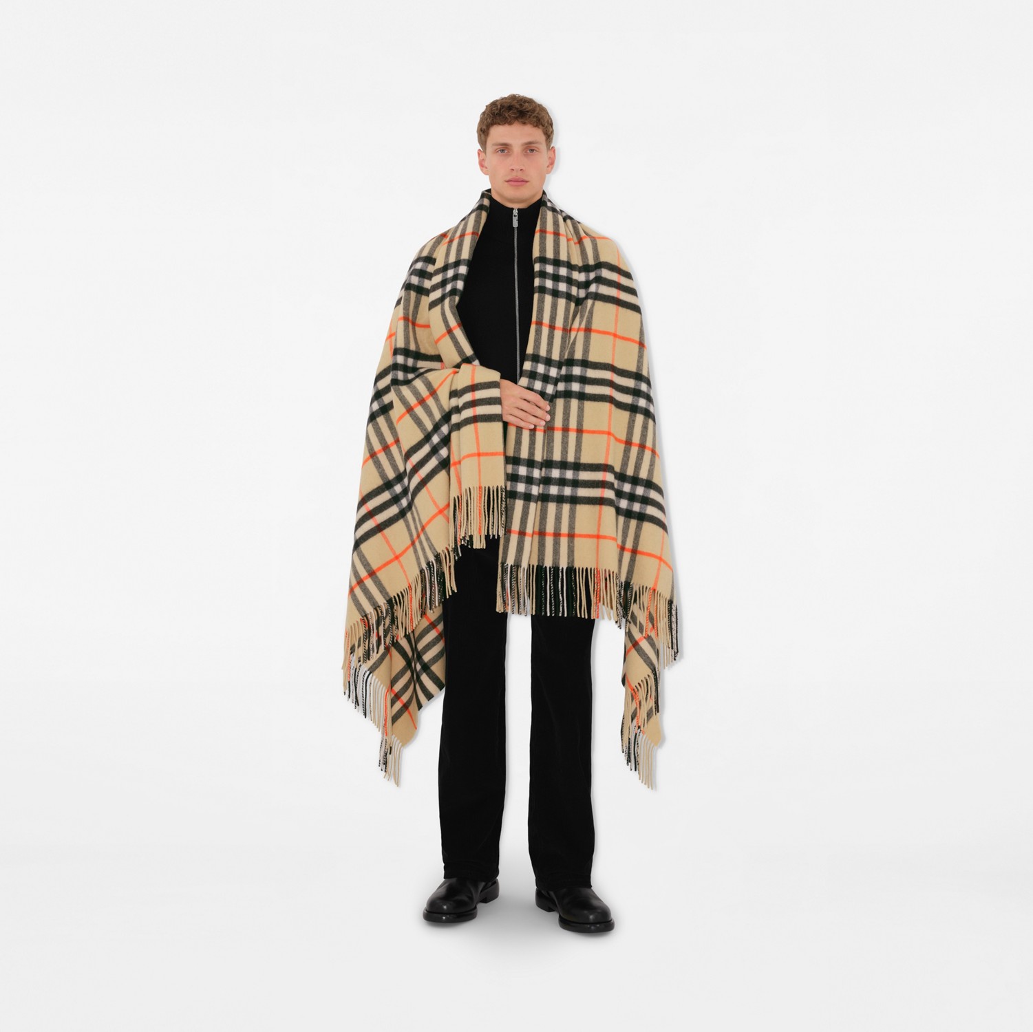 チェック カシミア ブランケット (サンド) | Burberry®公式サイト チェック カシミア ブランケット (サンド) | Burberry®公式サイト