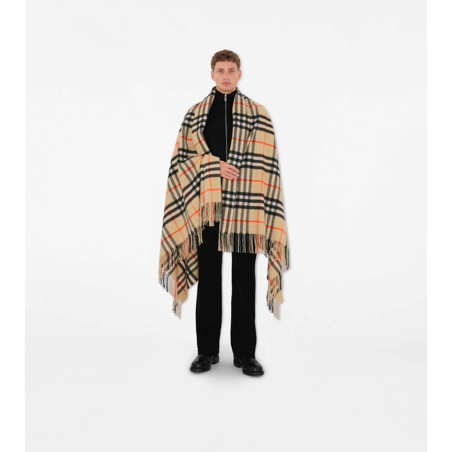 Check Cashmere Blanket